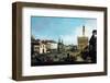 The Piazza Della Signoria and Palazzo Vecchio in Florence by Bernardo Bellotto-Fine Art-Framed Photographic Print