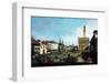 The Piazza Della Signoria and Palazzo Vecchio in Florence by Bernardo Bellotto-Fine Art-Framed Photographic Print