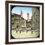 The Piazza Della Signoria and the Neptune Fountain, Florence (Italy), Circa 1895-Leon, Levy et Fils-Framed Photographic Print