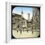 The Piazza Della Signoria and the Neptune Fountain, Florence (Italy), Circa 1895-Leon, Levy et Fils-Framed Photographic Print