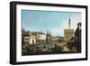 The Piazza Della Signoria in Florence, 1742 (Oil on Canvas)-Bernardo Bellotto-Framed Giclee Print