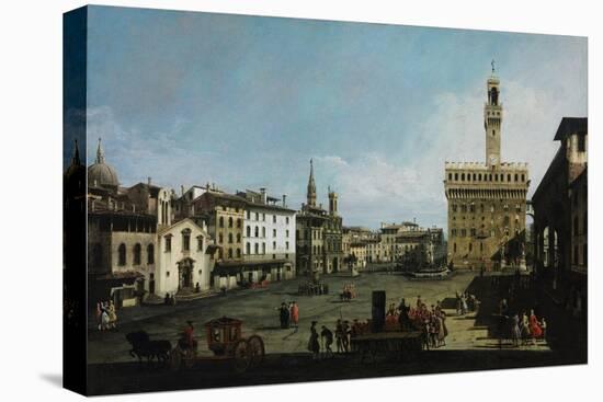 The Piazza Della Signoria in Florence, 1742-Bernardo Bellotto-Stretched Canvas