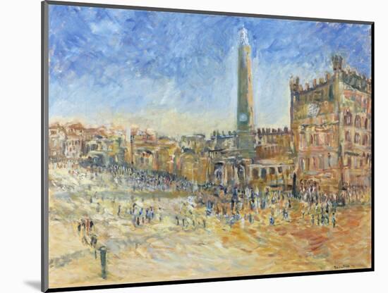 The Piazza in Siena, 1995-Patricia Espir-Mounted Giclee Print