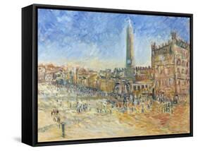 The Piazza in Siena, 1995-Patricia Espir-Framed Stretched Canvas