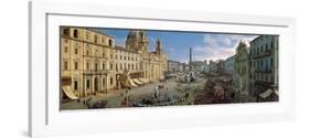 The Piazza Navona in Rome, 1699-Caspar Adriaensz van Wittel-Framed Giclee Print