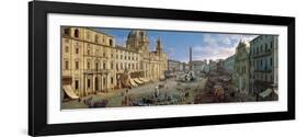 The Piazza Navona in Rome, 1699-Caspar Adriaensz van Wittel-Framed Giclee Print