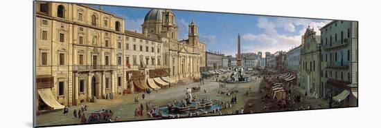 The Piazza Navona in Rome, 1699-Caspar Adriaensz van Wittel-Mounted Giclee Print