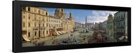 The Piazza Navona in Rome, 1699-Caspar Adriaensz van Wittel-Framed Giclee Print