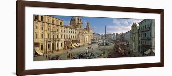 The Piazza Navona in Rome, 1699-Caspar Adriaensz van Wittel-Framed Giclee Print