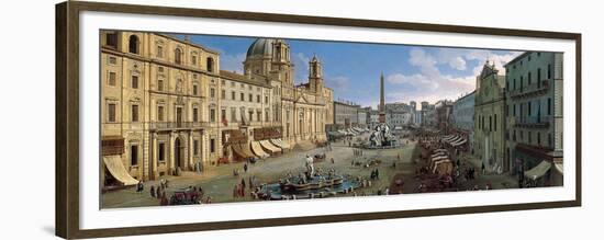 The Piazza Navona in Rome, 1699-Caspar Adriaensz van Wittel-Framed Giclee Print