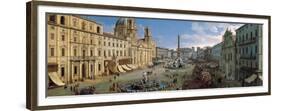 The Piazza Navona in Rome, 1699-Caspar Adriaensz van Wittel-Framed Giclee Print