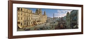 The Piazza Navona in Rome, 1699-Caspar Adriaensz van Wittel-Framed Giclee Print