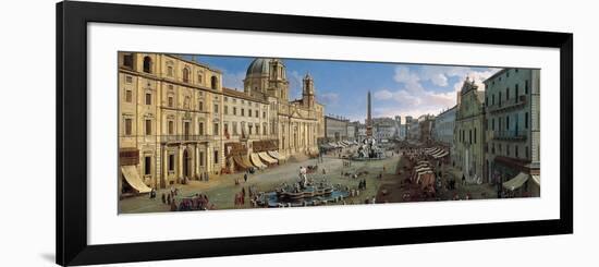 The Piazza Navona in Rome, 1699-Caspar Adriaensz van Wittel-Framed Giclee Print