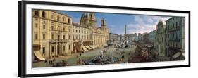 The Piazza Navona in Rome, 1699-Caspar Adriaensz van Wittel-Framed Giclee Print