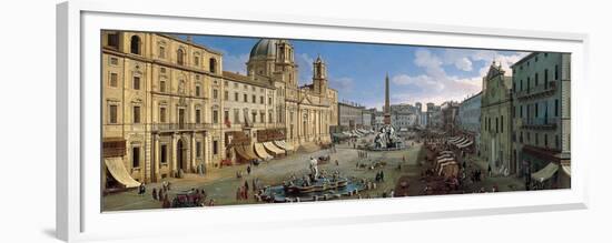 The Piazza Navona in Rome, 1699-Caspar Adriaensz van Wittel-Framed Giclee Print