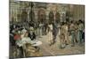 The Piazza of Saint Marks, Venice, 1883, by William Logsdail, 1859-1944, English painting,-William Logsdail-Mounted Art Print