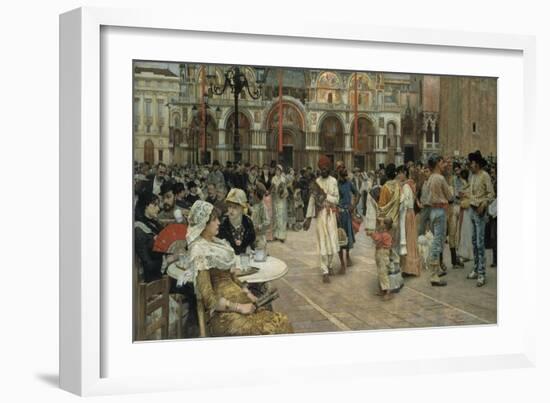 The Piazza of Saint Marks, Venice, 1883, by William Logsdail, 1859-1944, English painting,-William Logsdail-Framed Art Print