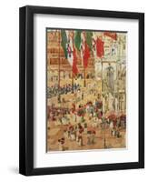 The Piazza of St. Marks, Venice-Maurice Brazil Prendergast-Framed Giclee Print