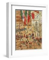 The Piazza of St. Marks, Venice-Maurice Brazil Prendergast-Framed Giclee Print