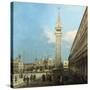 The Piazza S. Marco, Venice, looking East-Canaletto (Giovanni Antonio Canal)-Stretched Canvas