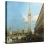 The Piazza S. Marco, Venice, looking East-Canaletto (Giovanni Antonio Canal)-Stretched Canvas