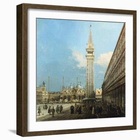 The Piazza S. Marco, Venice, looking East-Canaletto (Giovanni Antonio Canal)-Framed Giclee Print