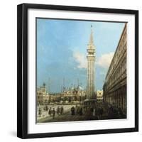The Piazza S. Marco, Venice, looking East-Canaletto (Giovanni Antonio Canal)-Framed Giclee Print