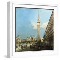 The Piazza S. Marco, Venice, looking East-Canaletto (Giovanni Antonio Canal)-Framed Giclee Print
