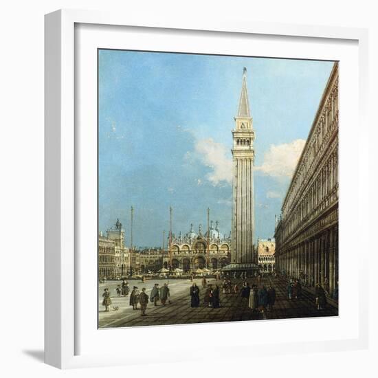 The Piazza S. Marco, Venice, looking East-Canaletto (Giovanni Antonio Canal)-Framed Giclee Print