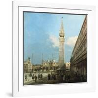 The Piazza S. Marco, Venice, looking East-Canaletto (Giovanni Antonio Canal)-Framed Giclee Print