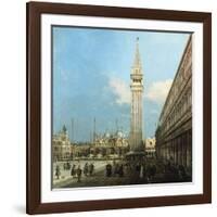 The Piazza S. Marco, Venice, looking East-Canaletto (Giovanni Antonio Canal)-Framed Giclee Print