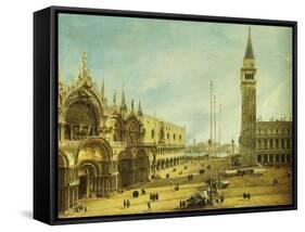 The Piazza San Marco, Venice-Michele Marieschi-Framed Stretched Canvas