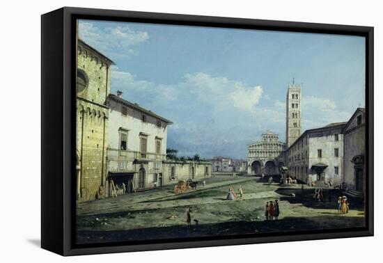 The Piazza San Martino and the Duomo, Lucca, c.1747-Bernardo Bellotto-Framed Stretched Canvas