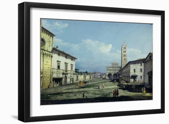 The Piazza San Martino and the Duomo, Lucca, c.1747-Bernardo Bellotto-Framed Giclee Print