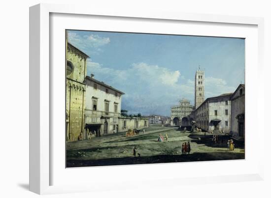 The Piazza San Martino and the Duomo, Lucca, c.1747-Bernardo Bellotto-Framed Giclee Print