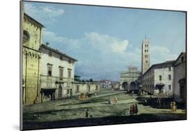 The Piazza San Martino and the Duomo, Lucca, c.1747-Bernardo Bellotto-Mounted Giclee Print