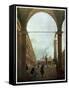 The Piazza, Venice, C1756-Canaletto-Framed Stretched Canvas