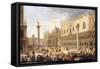 The Piazzetta, Venice, from the Bacino-Luca Carlevarijs-Framed Stretched Canvas