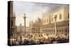 The Piazzetta, Venice, from the Bacino-Luca Carlevarijs-Stretched Canvas
