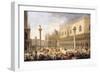 The Piazzetta, Venice, from the Bacino-Luca Carlevarijs-Framed Giclee Print