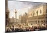 The Piazzetta, Venice, from the Bacino-Luca Carlevarijs-Mounted Giclee Print