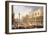 The Piazzetta, Venice, from the Bacino-Luca Carlevaris-Framed Giclee Print