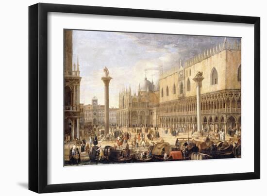 The Piazzetta, Venice, from the Bacino-Luca Carlevaris-Framed Giclee Print