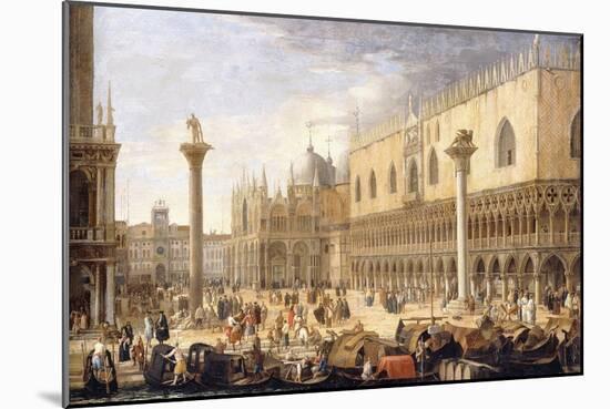 The Piazzetta, Venice, from the Bacino-Luca Carlevaris-Mounted Giclee Print
