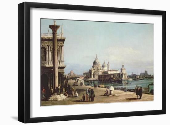 The Piazzetta Venice, Looking Towards the Dogana and Santa Maria Della Salute-Bernardo Bellotto-Framed Giclee Print