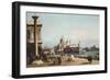 The Piazzetta Venice, Looking Towards the Dogana and Santa Maria Della Salute-Bernardo Bellotto-Framed Giclee Print