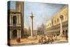 The Piazzetta, Venice, Looking Towards the Piazza San Marco-Luca Carlevaris-Stretched Canvas
