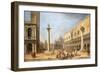 The Piazzetta, Venice, Looking Towards the Piazza San Marco-Luca Carlevaris-Framed Giclee Print