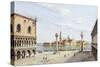 The Piazzetta, Venice, with San Giorgio Maggiore Beyond-Antonietta Brandeis-Stretched Canvas