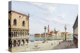 The Piazzetta, Venice, with San Giorgio Maggiore Beyond-Antonietta Brandeis-Stretched Canvas